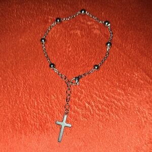 Silver Cross Bracelet